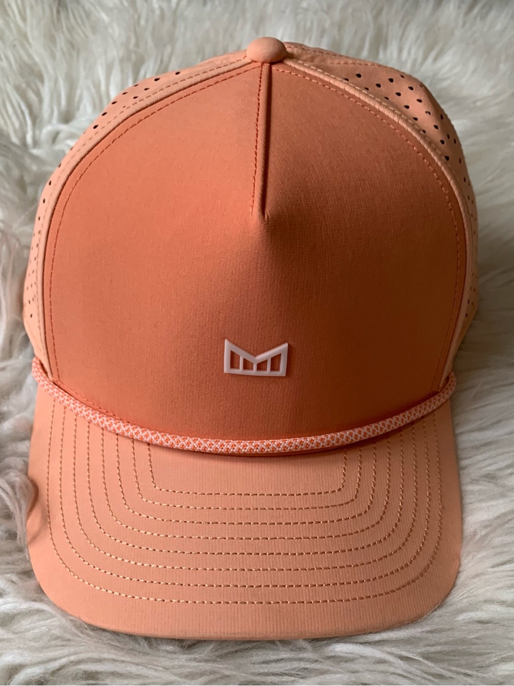 Peach Performance Trucker Hat with Subtle Logo - Unbranded